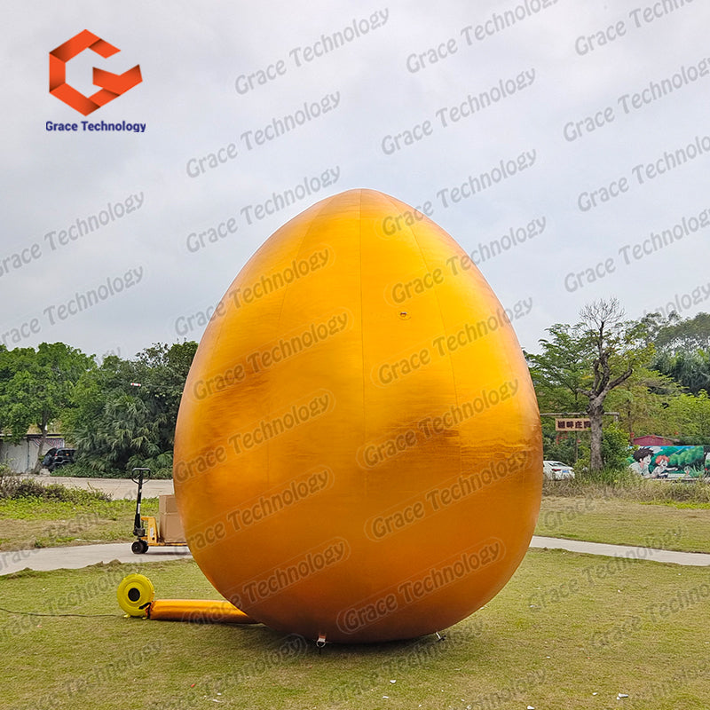 Custom Inflatable Golden Eggs Giant Inflatable Gold Egg Lucky Egg Inflatables for Easter Festival