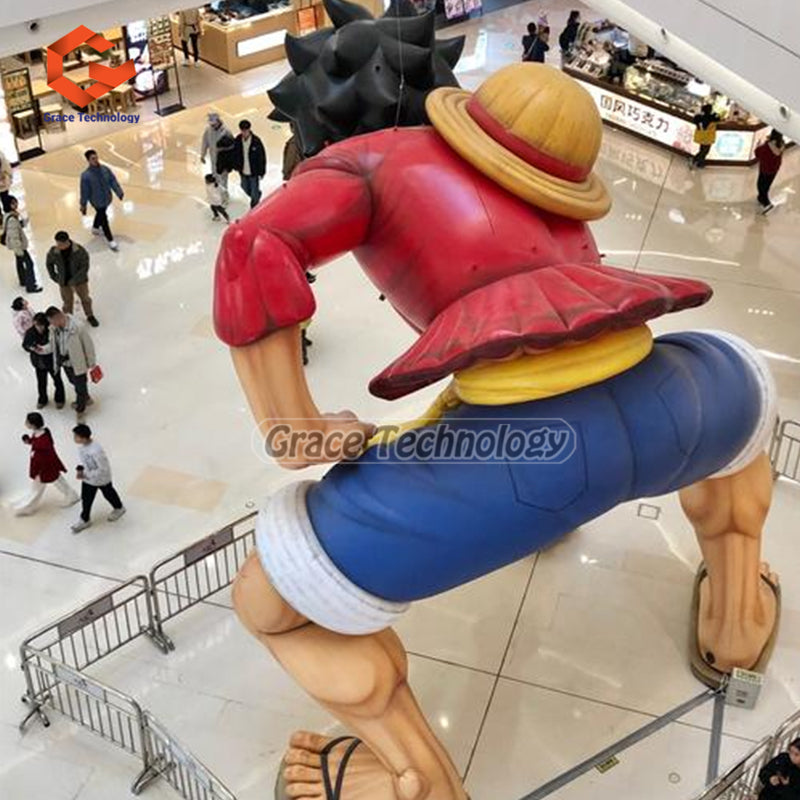 Decoration Inflatable Sun God Monkey D Luffy Mascot Giant Inflatable Luffy Cartoon Figures for Display