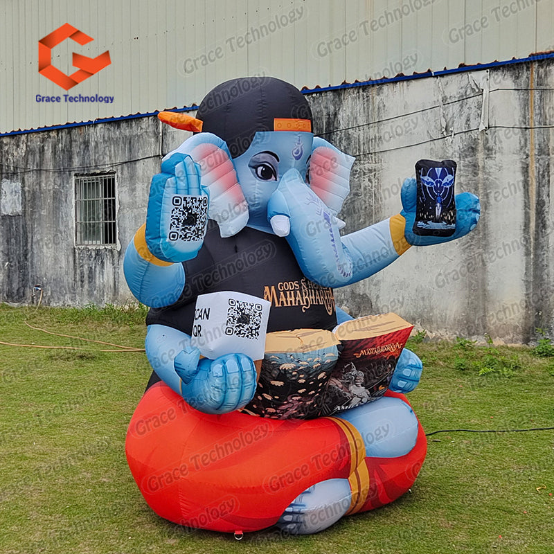 Giant Inflatable Blue Cartoon Character Mascot Activity Decoration Advertising Prop