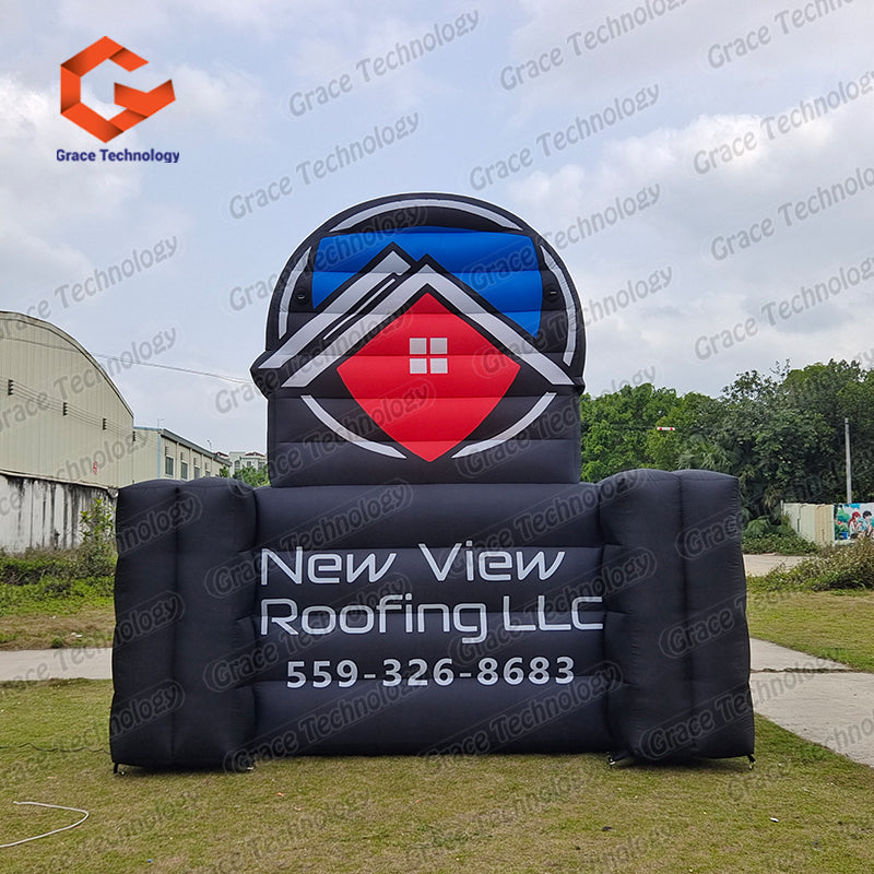 Factory Direct Produce Inflatable Logo Shape Billboard Giant Inflatable Signage Balloon