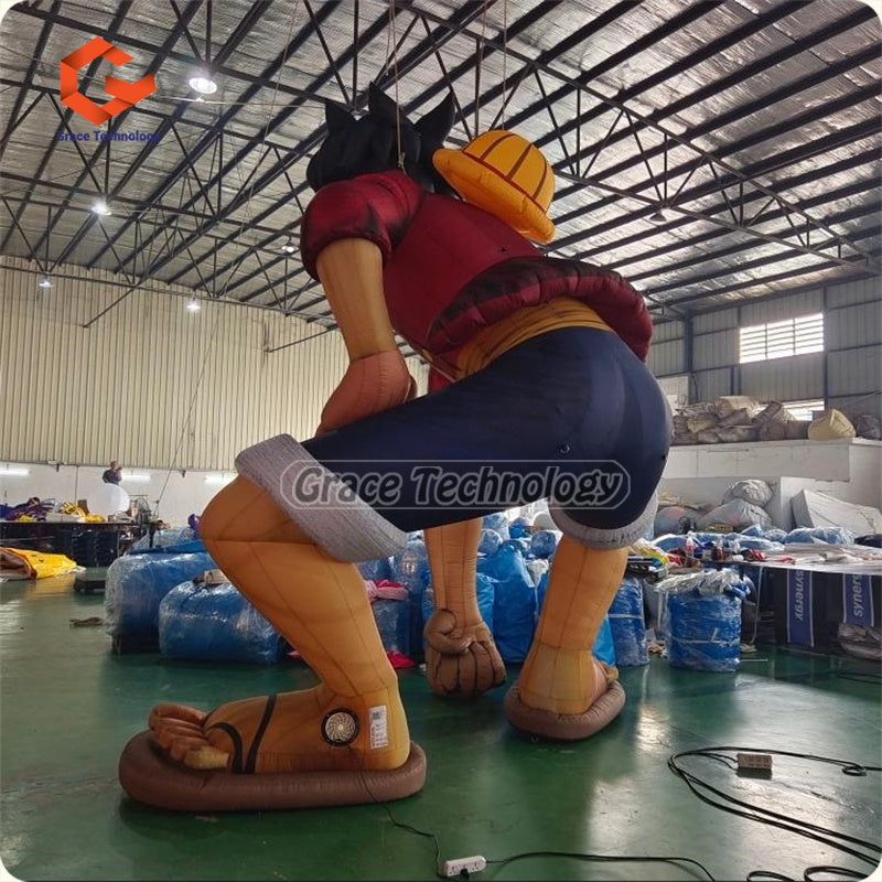 Airblow Japanese Action Anime Character Inflatable Luffy Cartoon Sun God Monkey D Luffy Mascot