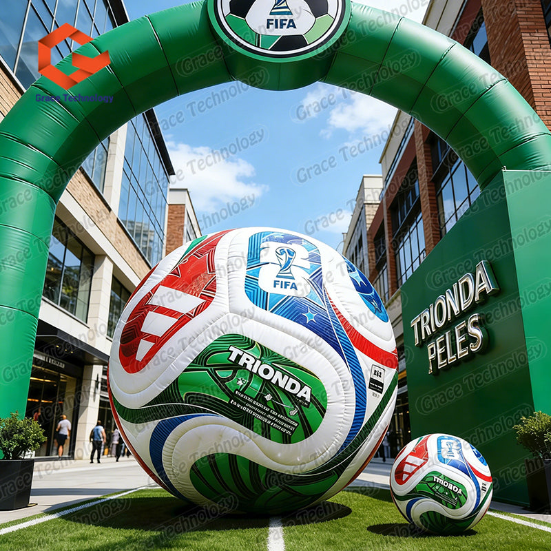 Logo Printed Large Airtight PVC Inflatable Helium Football Models/Huge Inflatable Volleyball Balloon for Advertising
