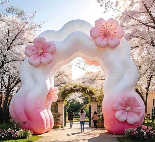 Custom Outdoor Advertising  Inflatables for Weddings Party Events Continuous Entrance
