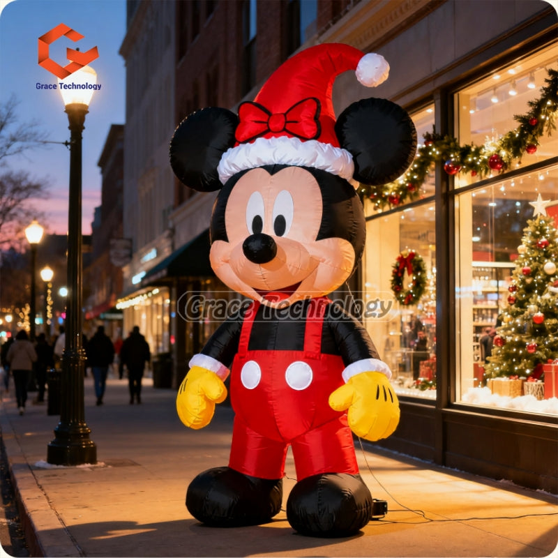 Cute Inflatable Mickey Mouse Giant Inflatable Mascot Animals for Christmas Decorations