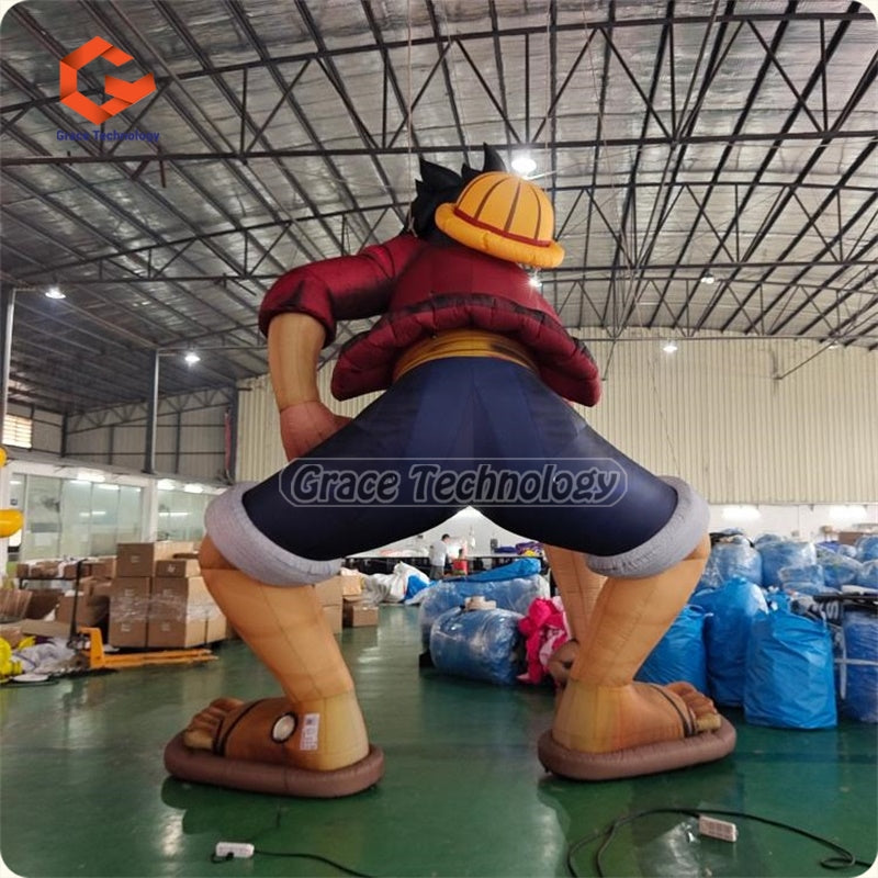 Airblow Japanese Action Anime Character Inflatable Luffy Cartoon Sun God Monkey D Luffy Mascot