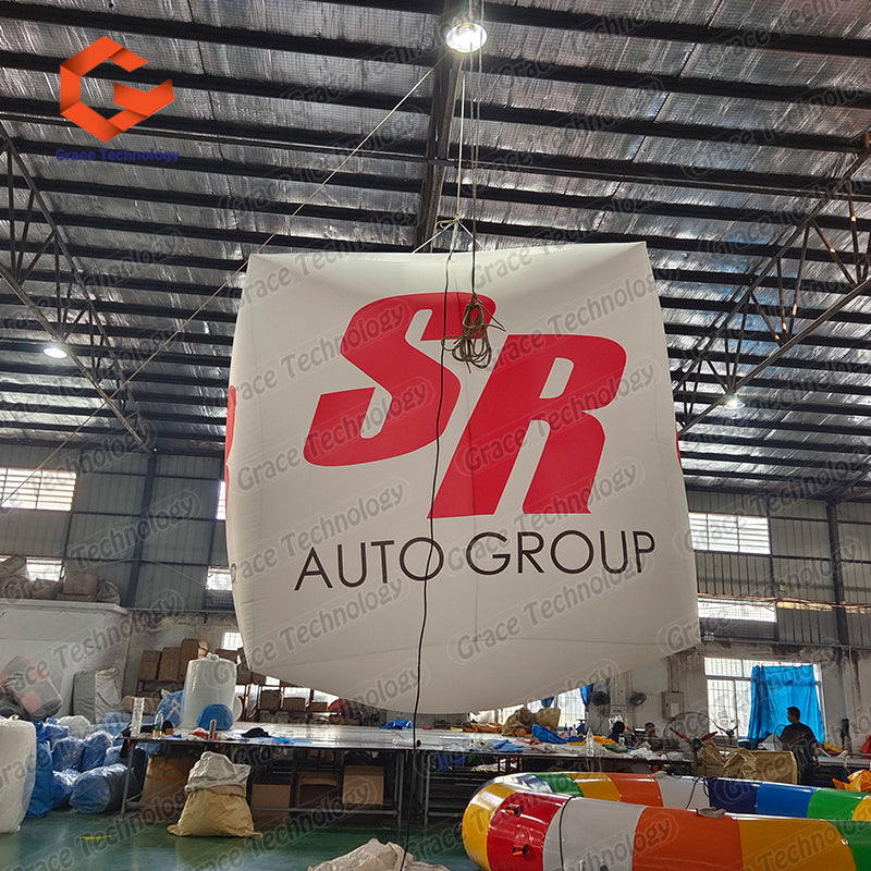 Hanging Inflatable Cube with Custom Logo Printing Advertising Inflatable Cube Model for Sale