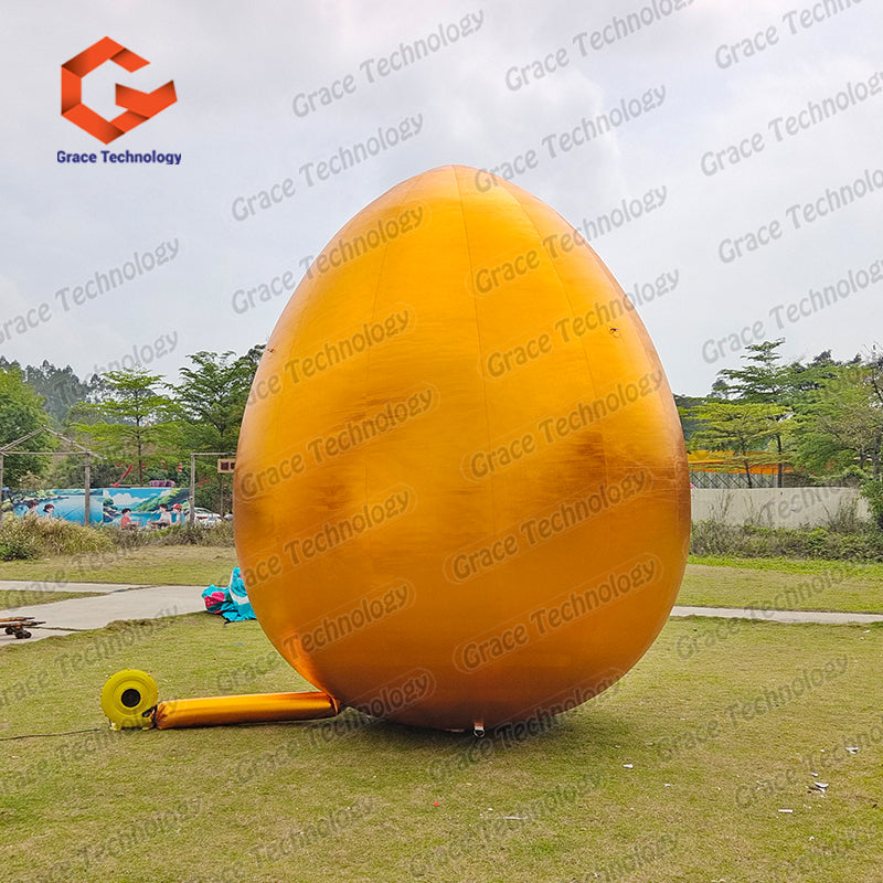 Custom Inflatable Golden Eggs Giant Inflatable Gold Egg Lucky Egg Inflatables for Easter Festival