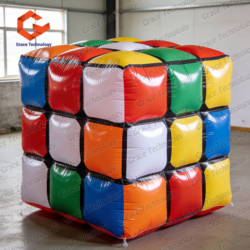 Hot Sale Giant Inflatable Rubik's Cube Custom Inflatable Magic Cube for Advertising
