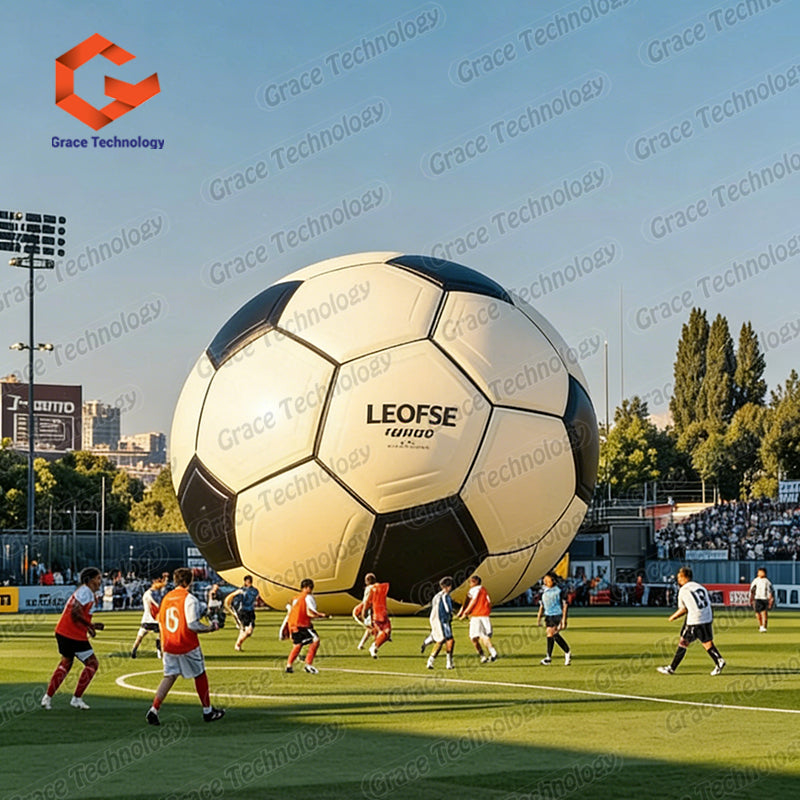 Logo Printed Large Airtight PVC Inflatable Helium Football Models/Huge Inflatable Volleyball Balloon for Advertising