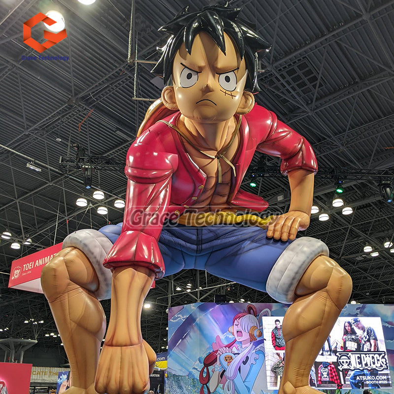 Decoration Inflatable Sun God Monkey D Luffy Mascot Giant Inflatable Luffy Cartoon Figures for Display
