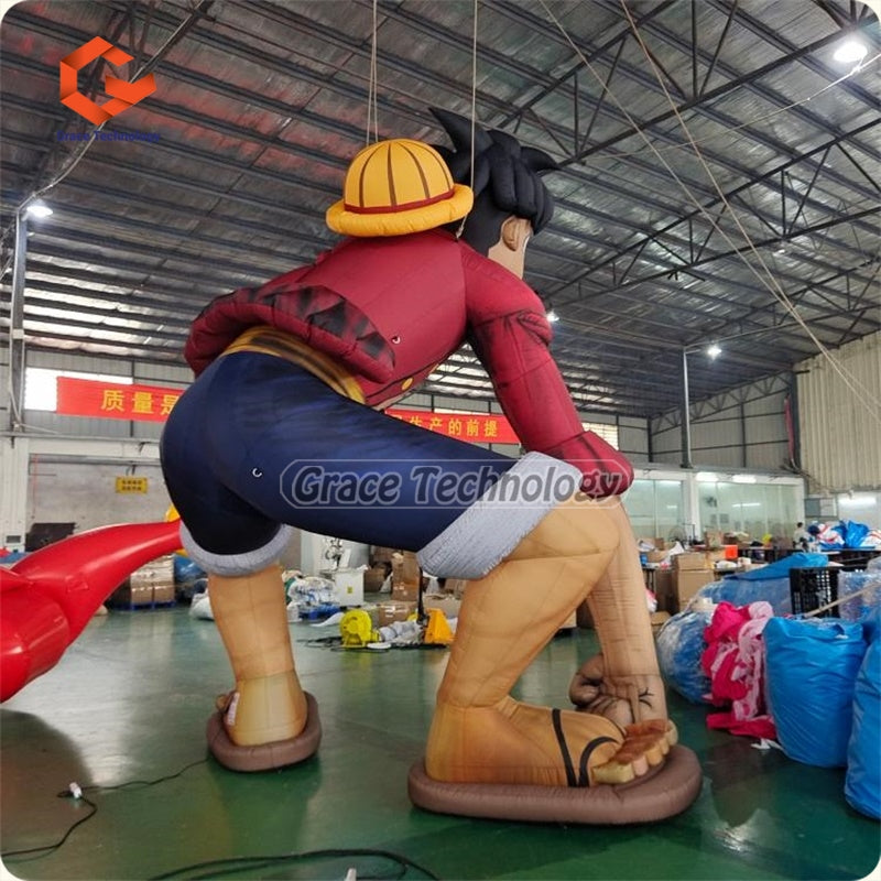 Airblow Japanese Action Anime Character Inflatable Luffy Cartoon Sun God Monkey D Luffy Mascot