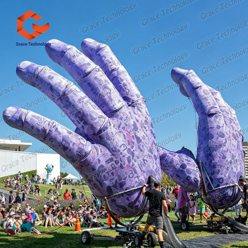 Custom Giant Inflatable Finger Hand Model Giant Inflatable Hands Sculpture for Halloween Decoration Music Festival Props