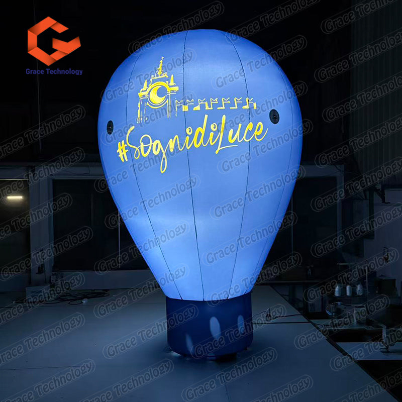 Outdoor Giant Advertising Inflatable Ground White Balloon Printed Orange logo Letters for Retail Shop Advertising Promotion