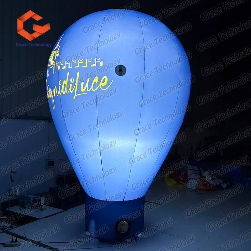 Outdoor Giant Advertising Inflatable Ground White Balloon Printed Orange logo Letters for Retail Shop Advertising Promotion
