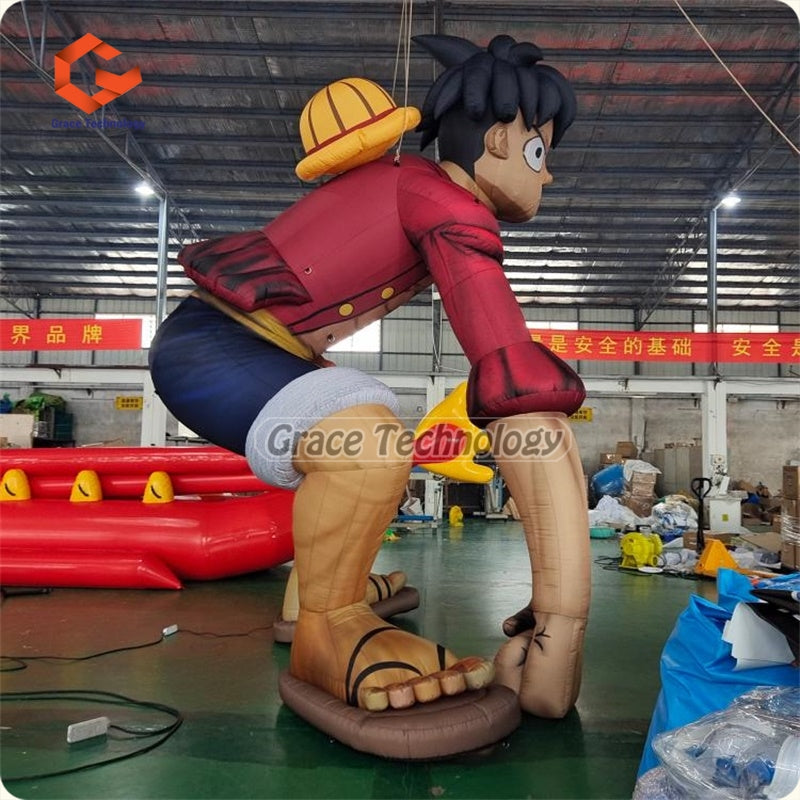 Airblow Japanese Action Anime Character Inflatable Luffy Cartoon Sun God Monkey D Luffy Mascot