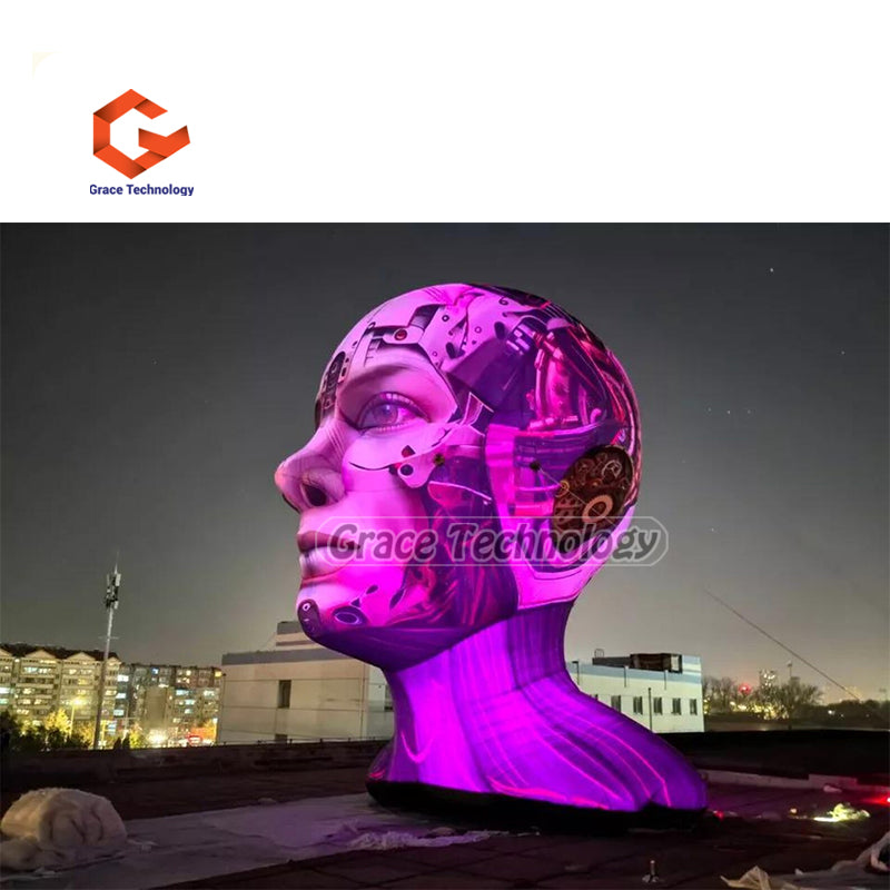 Best Design Inflatable Robot Head Inflatable Ai Head for Advertising Decoration