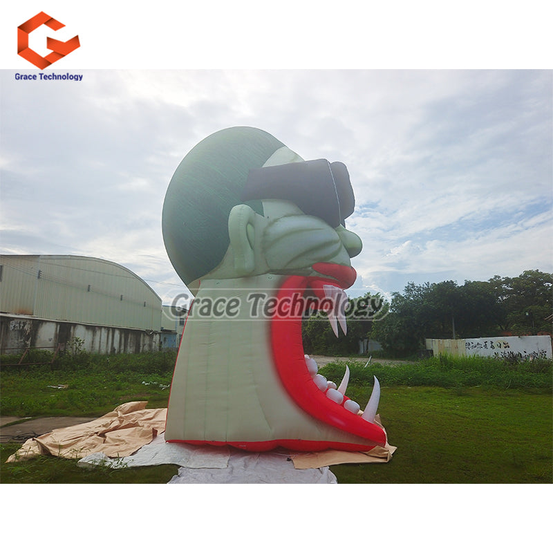 Scary Halloween Inflatable Vampire Dracula Head Tunnel Inflatable Sports Tunnel for Festival
