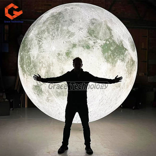 LED Inflatable Moon Planets Solar System Inflatable Moon Balloon for Events Festival Decorations