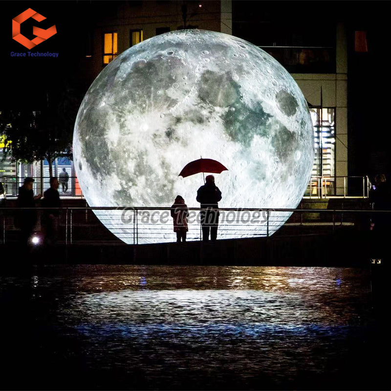 LED Inflatable Moon Planets Solar System Inflatable Moon Balloon for Events Festival Decorations