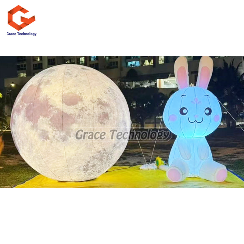LED Inflatable Moon Planets Solar System Inflatable Moon Balloon for Events Festival Decorations