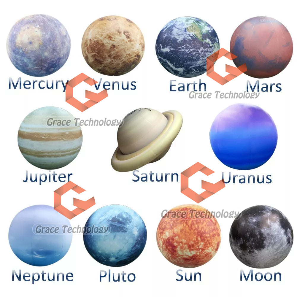 Inflatable Solar System LED Planet Balloon for  Astronomy Education