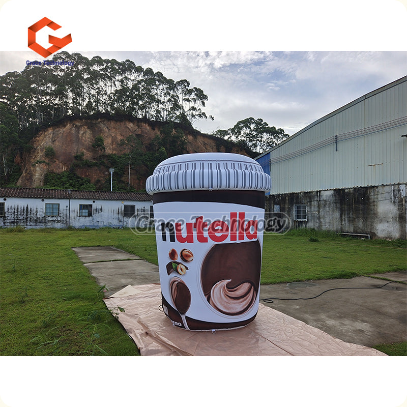 Custom Inflatable Nutella Jar Replicas Inflatable Peanut Butter Can for Advertising