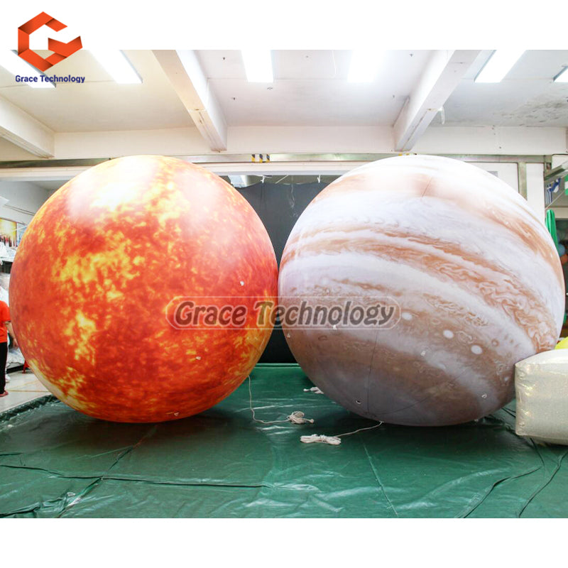 Giant Inflatable Jupiter Balloon LED Lighted Solar System Party Decoration Planet Ballon