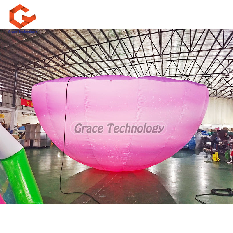 Giant Inflatable Hemisphere Balloon with LED Lights Balloon for Hanging