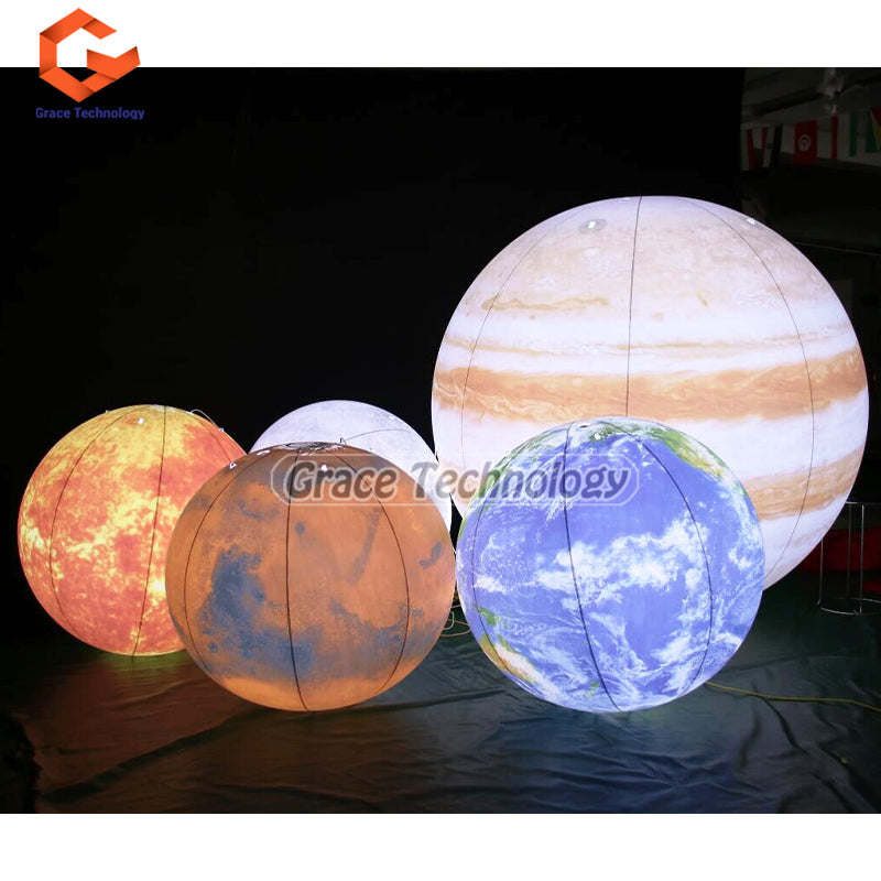 Giant Inflatable Planet Balloons for Party Decoration - Earth, Moon, Jupiter, Saturn, Uranus, Neptune, Mercury, Venus