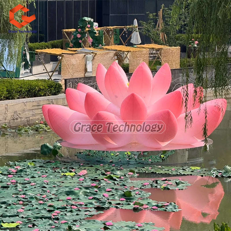 Giant Inflatable Lotus Flower LED Lighted Inflatable Flower Models for Wedding Event Decorations