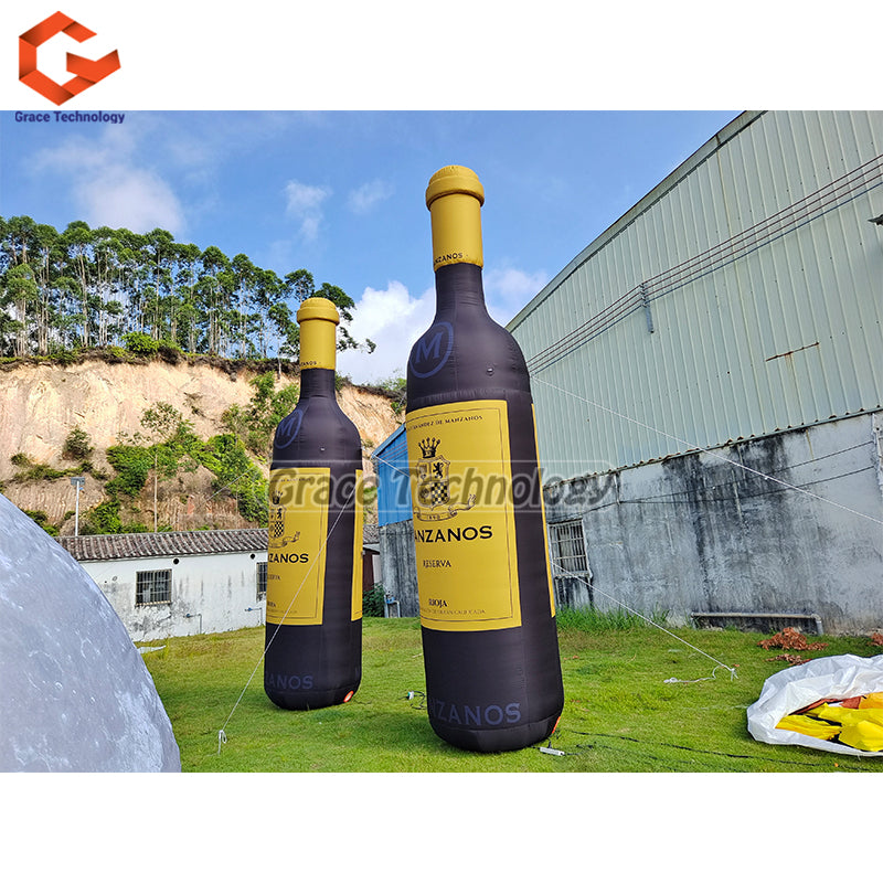 Giant Inflatable Champagne Beer Bottle Replica Balloon for Brand Promotional