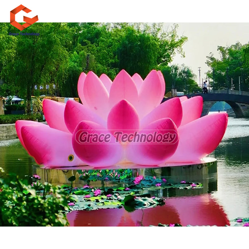 Giant Inflatable Lotus Flower LED Lighted Inflatable Flower Models for Wedding Event Decorations
