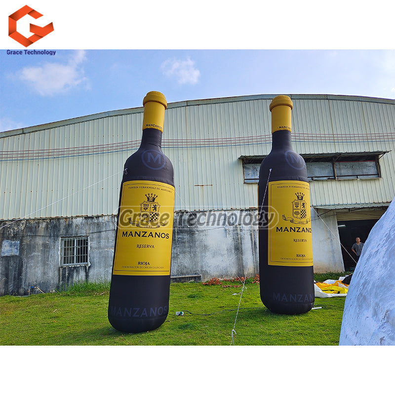 Giant Inflatable Champagne Beer Bottle Replica Balloon for Brand Promotional