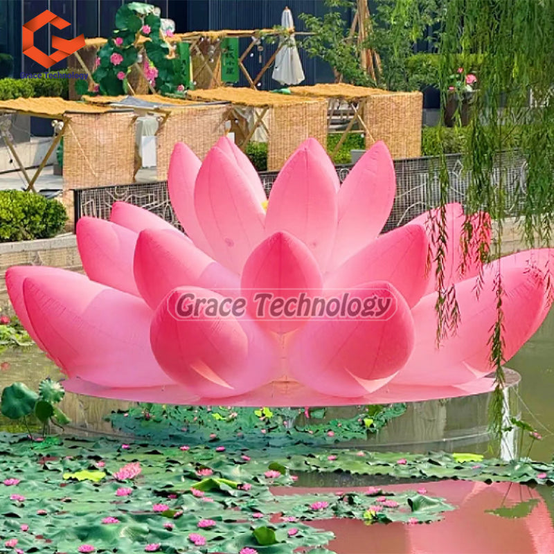 Giant Inflatable Lotus Flower LED Lighted Inflatable Flower Models for Wedding Event Decorations