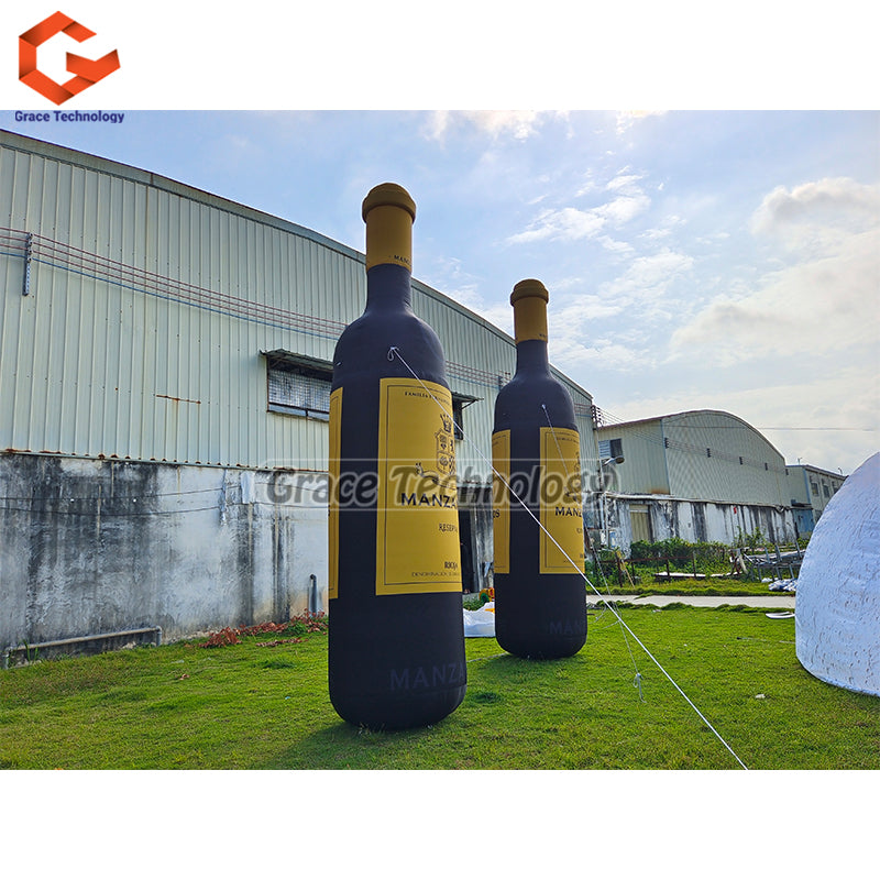 Giant Inflatable Champagne Beer Bottle Replica Balloon for Brand Promotional