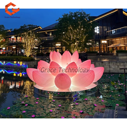Giant Inflatable Lotus Flower LED Lighted Inflatable Flower Models for Wedding Event Decorations