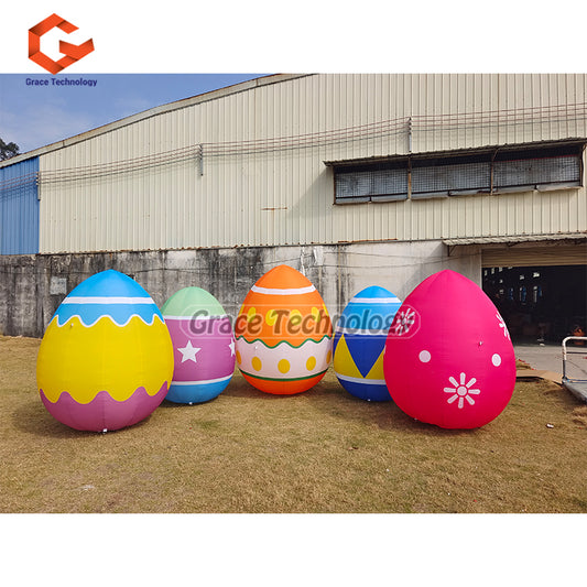 20ft Giant Inflatable Easter Eggs Custom Inflatable Egg Replicas Balloon for Easter Holiday Decoration