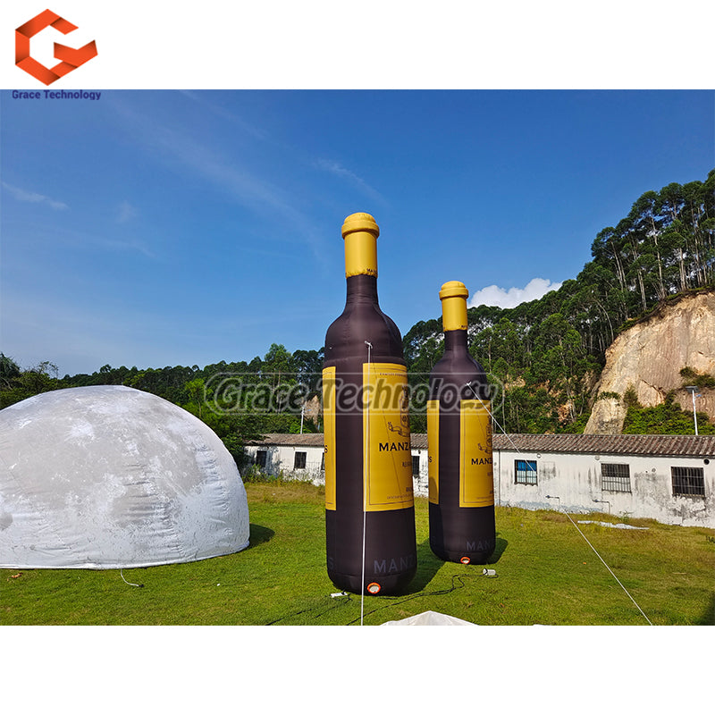 Giant Inflatable Champagne Beer Bottle Replica Balloon for Brand Promotional