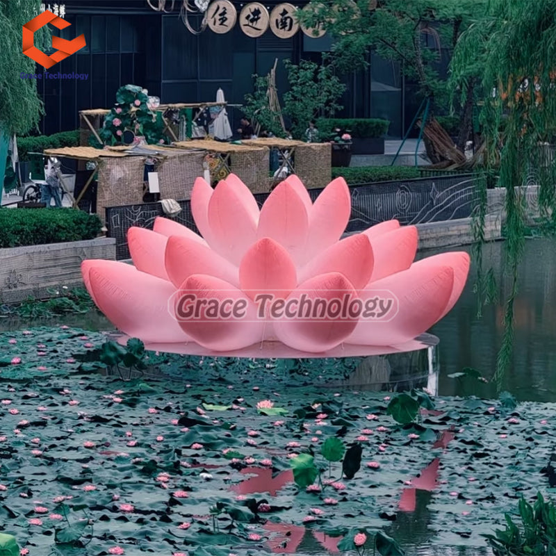 Giant Inflatable Lotus Flower LED Lighted Inflatable Flower Models for Wedding Event Decorations