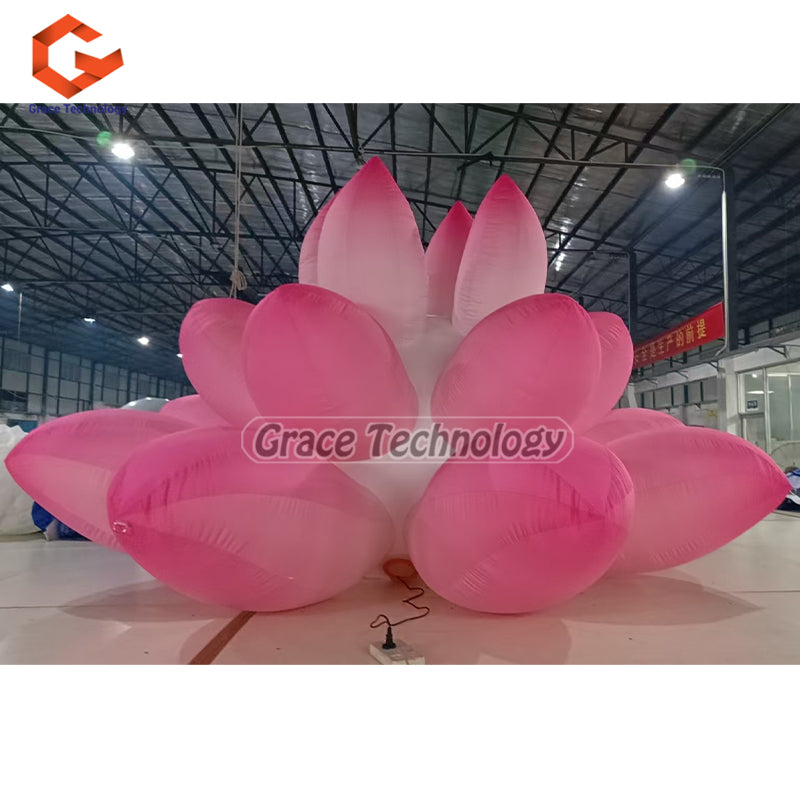 Giant Inflatable Lotus Flower LED Lighted Inflatable Flower Models for Wedding Event Decorations