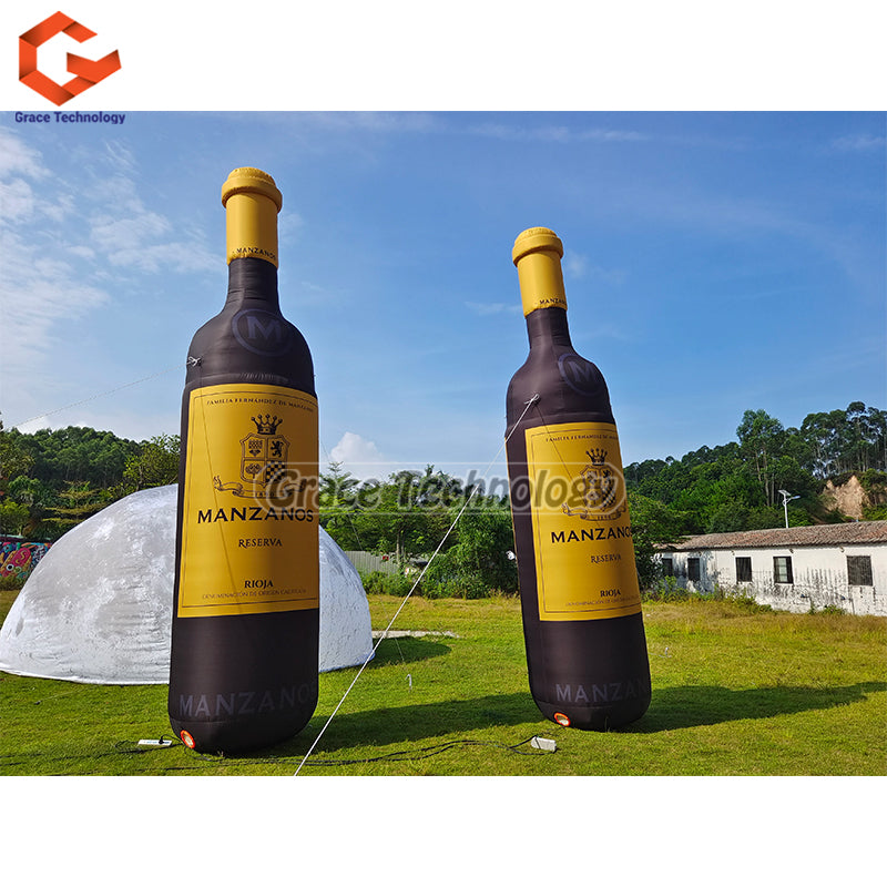 Giant Inflatable Champagne Beer Bottle Replica Balloon for Brand Promotional