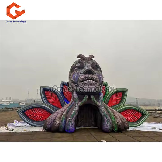 LED Giant inflatable Head DJ Stage for Music Festival Decoration Inflatatable DJ Music Festivals