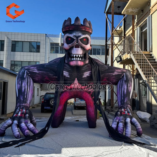 Halloween Inflatable Ghost Tunnel Arch Giant Inflatable Skull Monk Monster Decorations for Stage Festival
