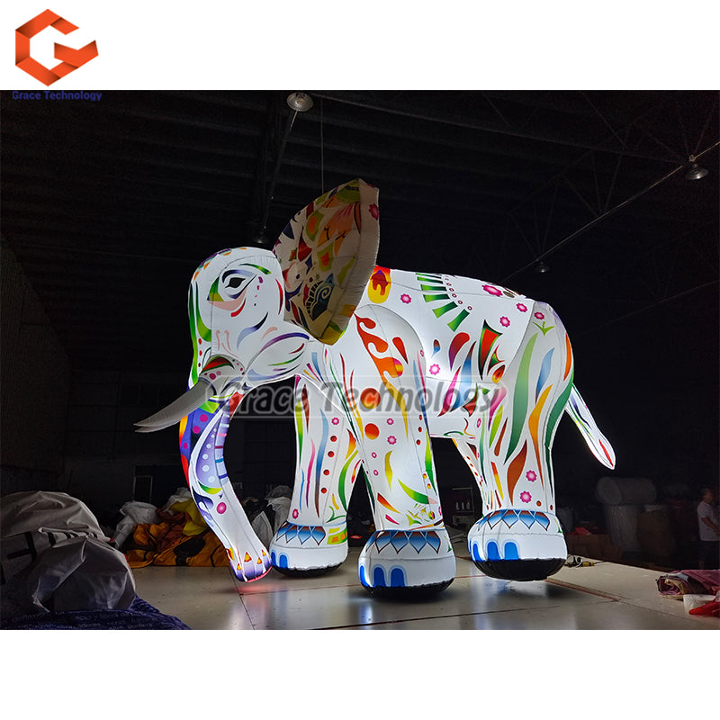 Colorful Custom Inflatable Elephant Stage Decoration Animals Inflatable Elephant for Carnival Events Party