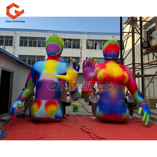 Colorful Inflatable Statue Balloon Artical Inflatable Character Human Models for Art Festivals