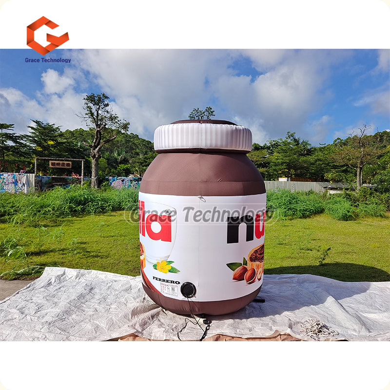 Giant Inflatable Nutella Jar Bottle Can Replicas Custom Inflatable Chocolate Bottle for Outdoor