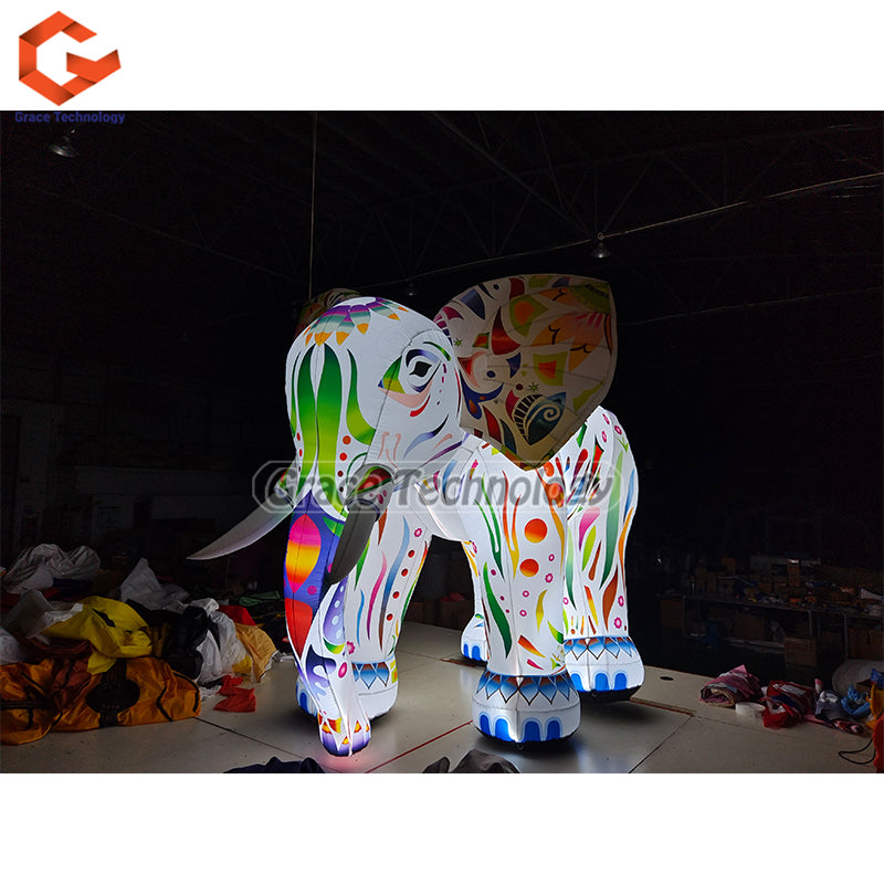 Colorful Custom Inflatable Elephant Stage Decoration Animals Inflatable Elephant for Carnival Events Party