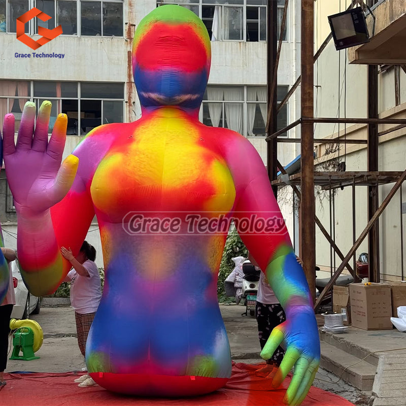 Colorful Inflatable Statue Balloon Artical Inflatable Character Human Models for Art Festivals