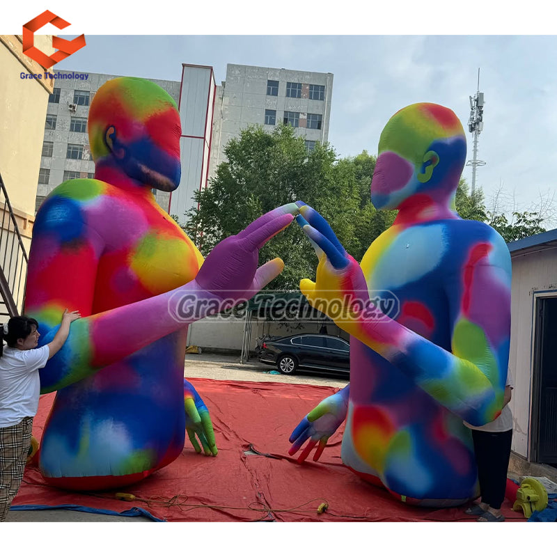 Colorful Inflatable Statue Balloon Artical Inflatable Character Human Models for Art Festivals