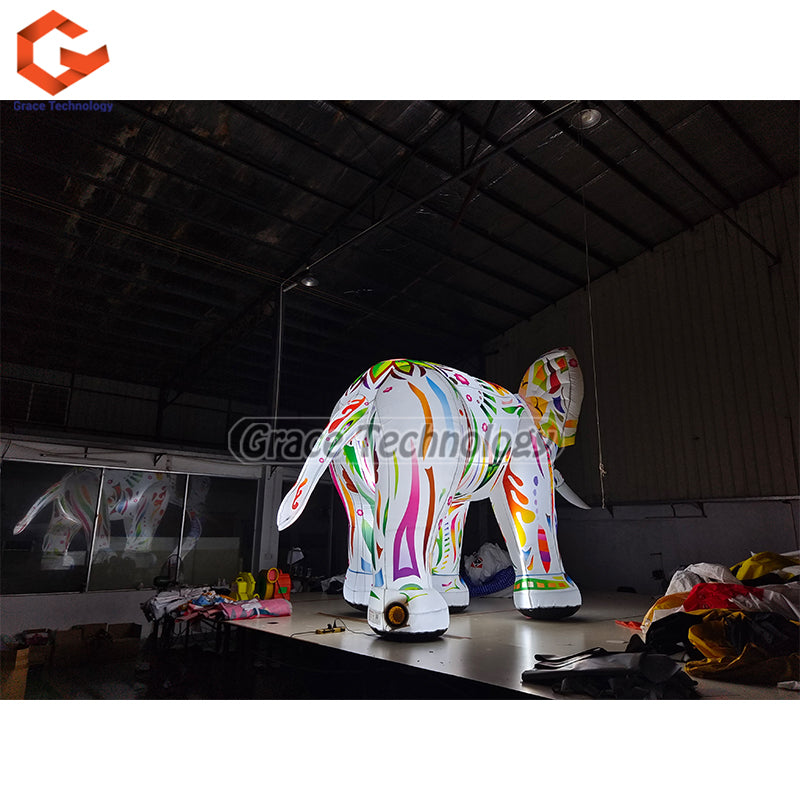 Colorful Custom Inflatable Elephant Stage Decoration Animals Inflatable Elephant for Carnival Events Party